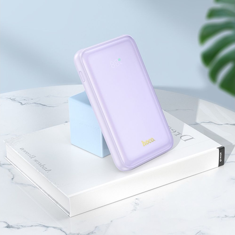 Power bank Hoco Q21, 10000 mAh, 22.5 ��, Power Delivery (20 ��) � �������� purple