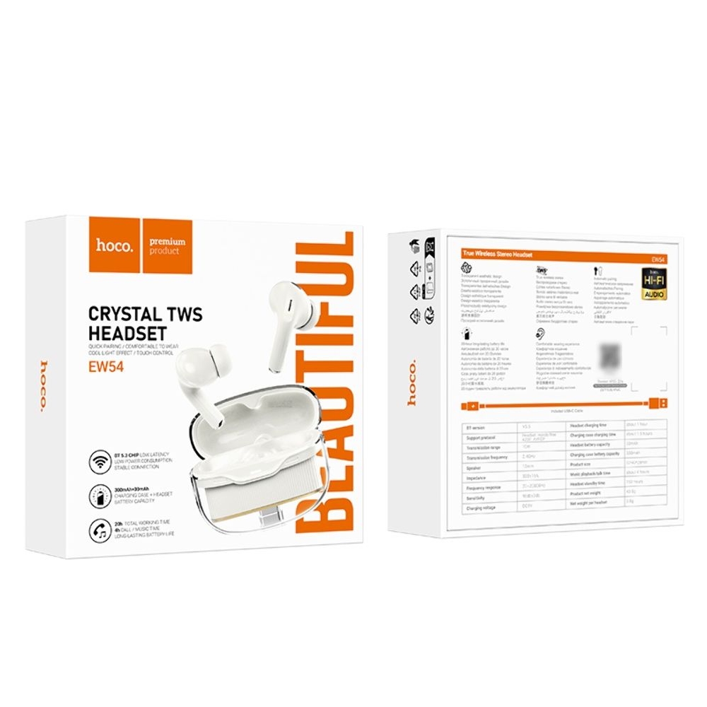 ��������� TWS ��������� Hoco EW54 ��������� milky white | ������������ ��������