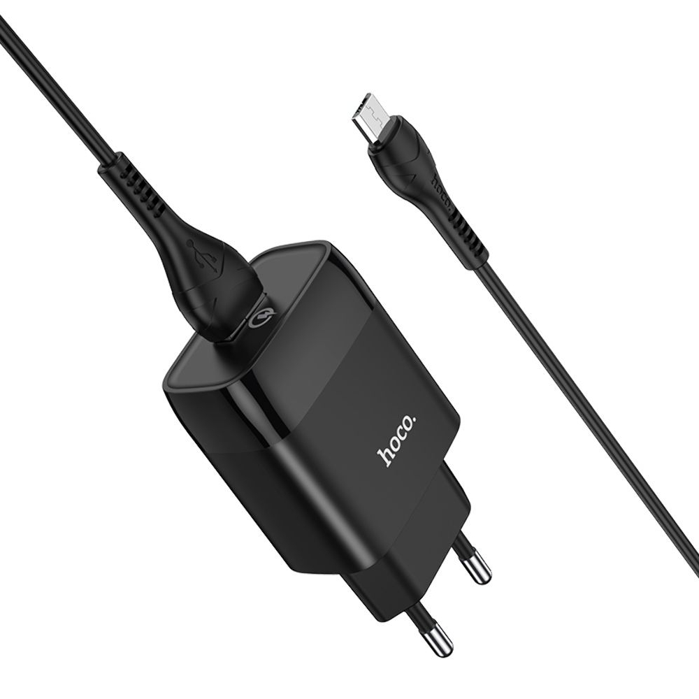 ������� �������� ���������� Hoco C72Q USB QC + ������ USB to MicroUSB black