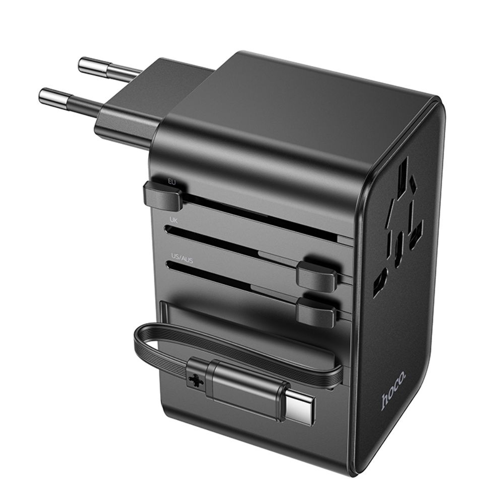 ������� �������� ���������� ���������� Hoco AC18 2 USB/ Type-C PD 35W black