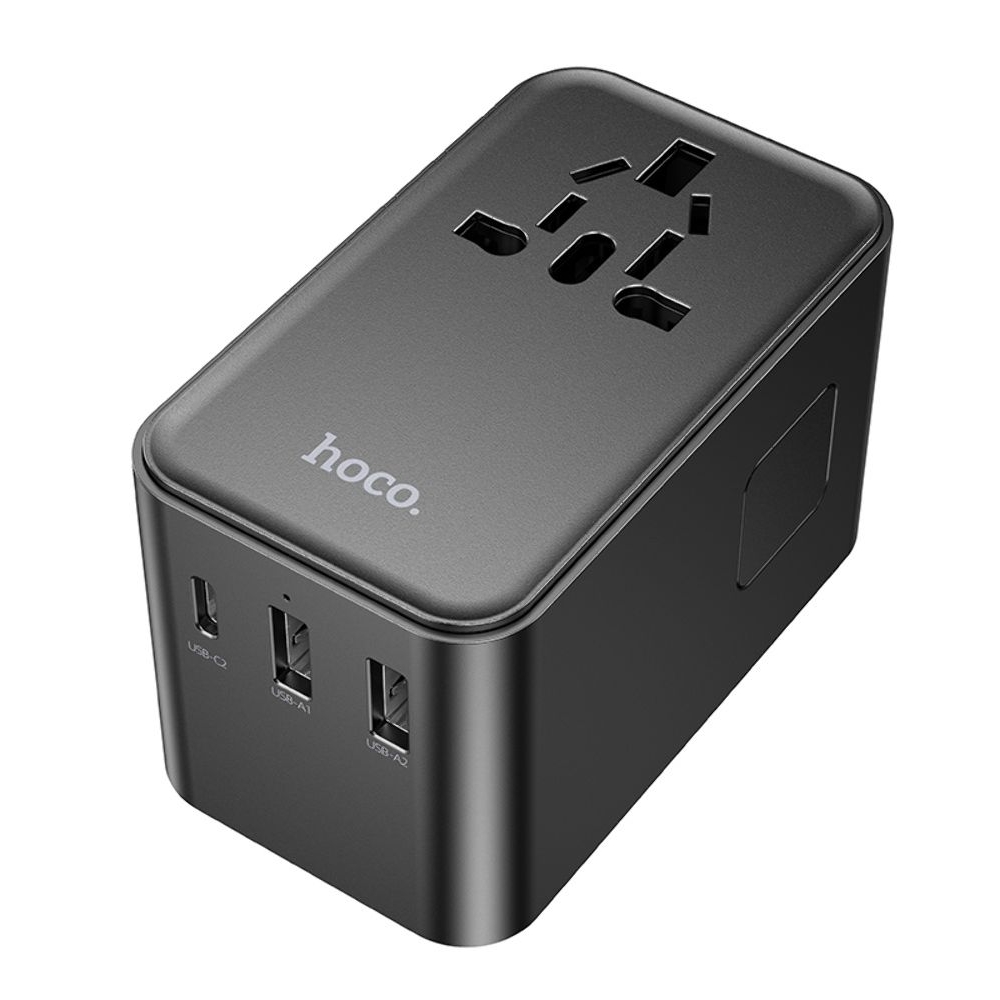 ������� �������� ���������� ���������� Hoco AC18 2 USB/ Type-C PD 35W black