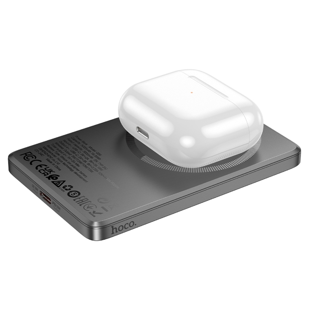Power bank Hoco Q26 5000mAh PD 20W ��������� � �������� ������������ ������� metal gray