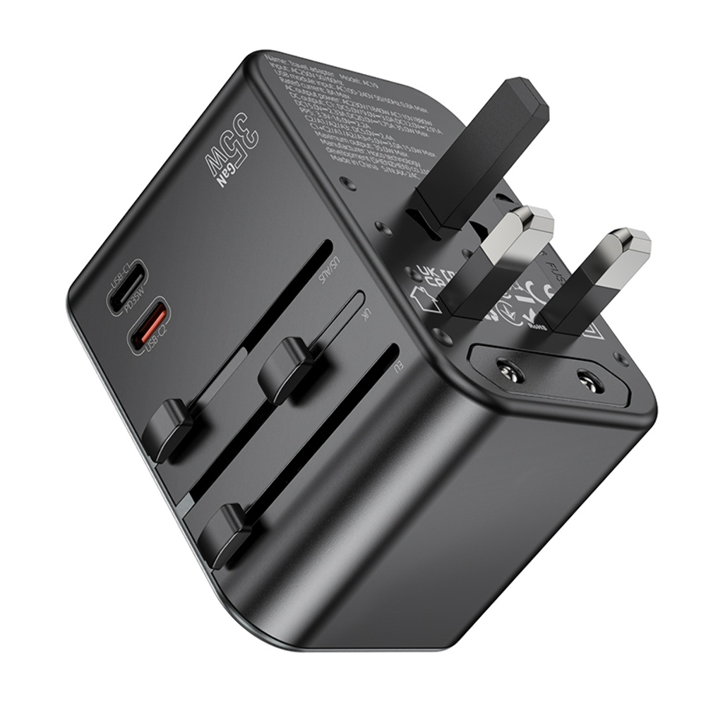 ������� �������� ���������� Hoco AC19 3 USB/ 2 Type-C PD 35W black