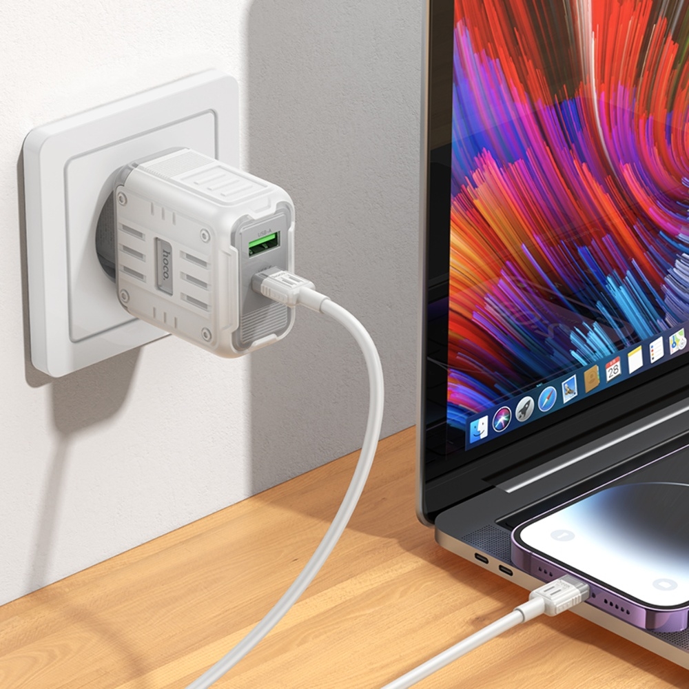 ������� �������� ���������� Hoco C136A USB/ Type-C PD 45W white