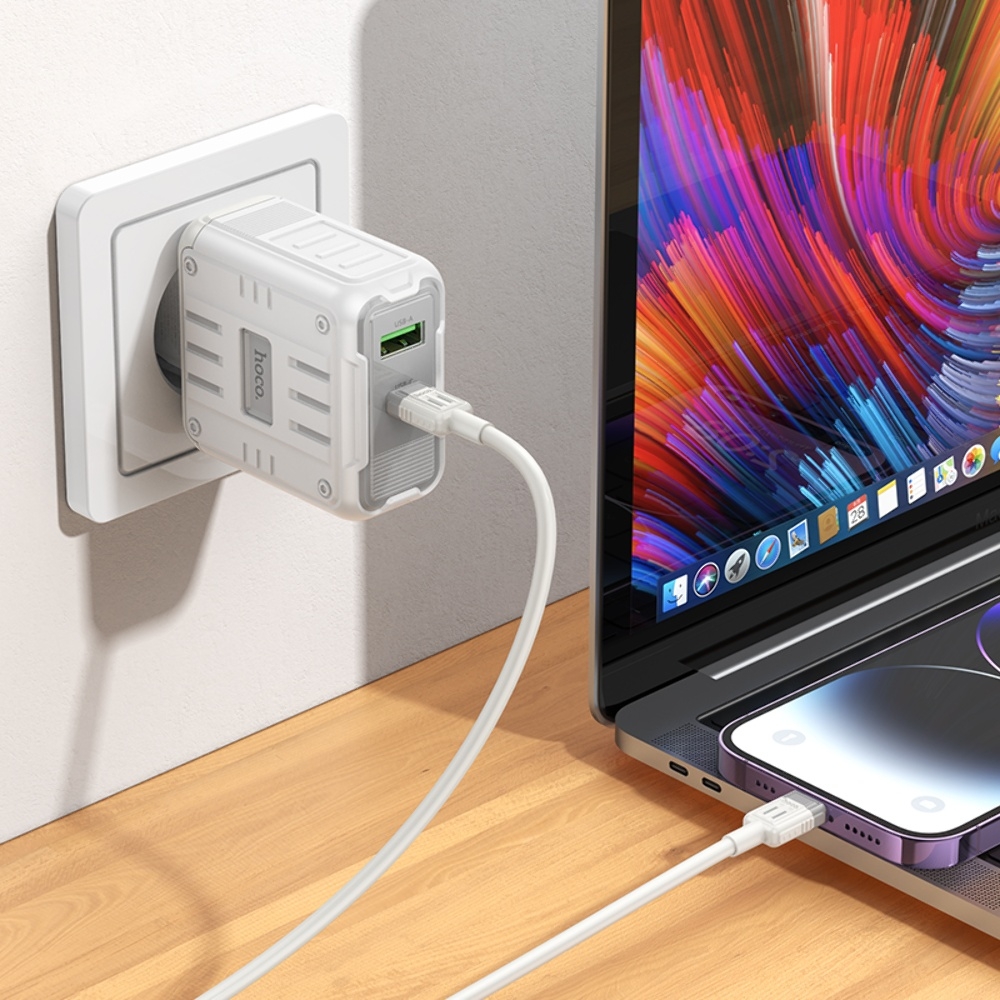 ������� �������� ���������� Hoco C138A USB/ Type-C PD 65W white
