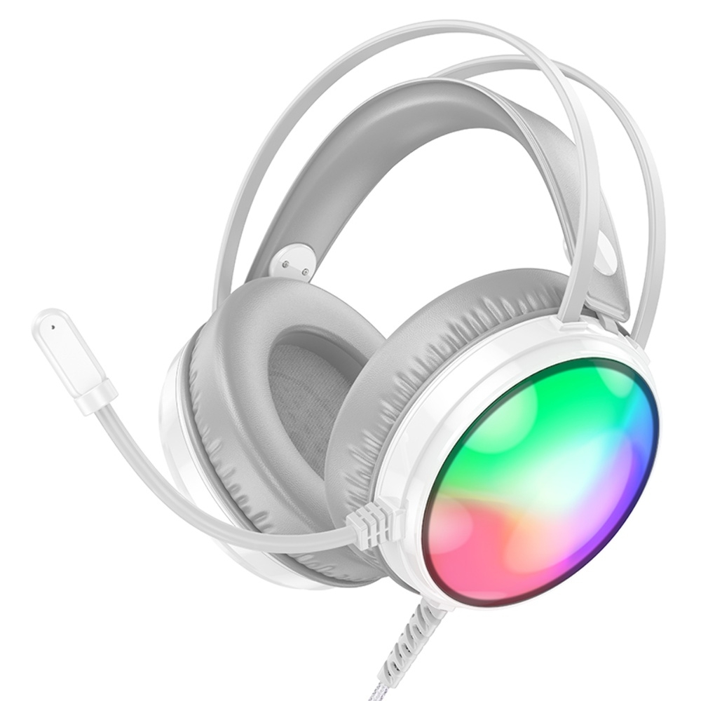 �������� ��������� Borofone BO108 ������� � ���������� � LED ���������� Jack 3.5 white