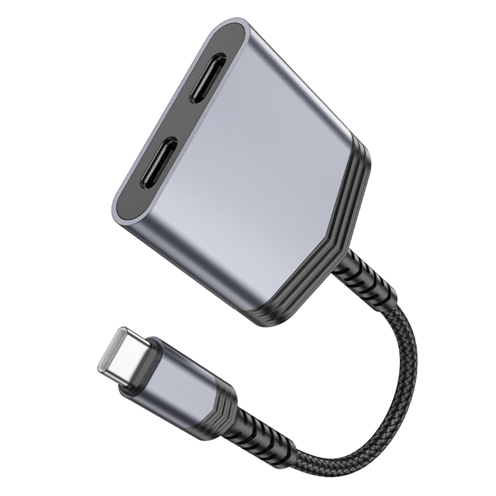 ������� ���������� Hoco LS40 ����� ��������� 2 Type-C to Type-C metal gray