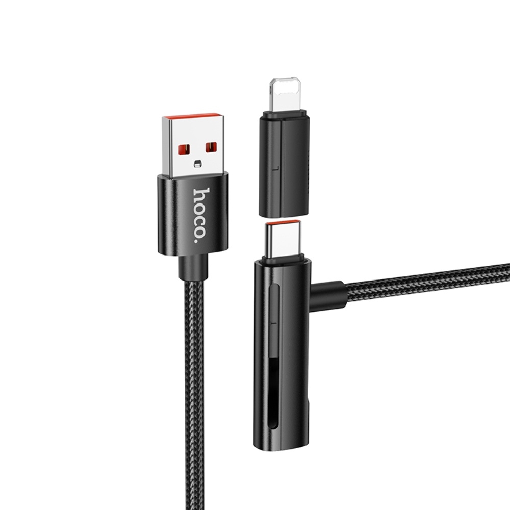 ������ Hoco U135 2�1 USB to Lightning/ Type-C 1.2m black