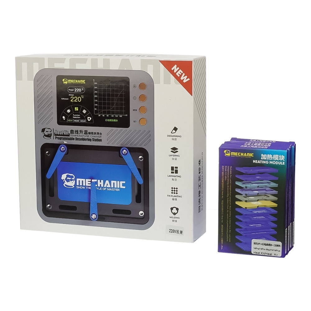 ��������������� � �� �������� Mechanic Heat Kit i15 ��� ������� ����, � ���������-����������� � BGA ����������� iPhone X-15 Pro Max