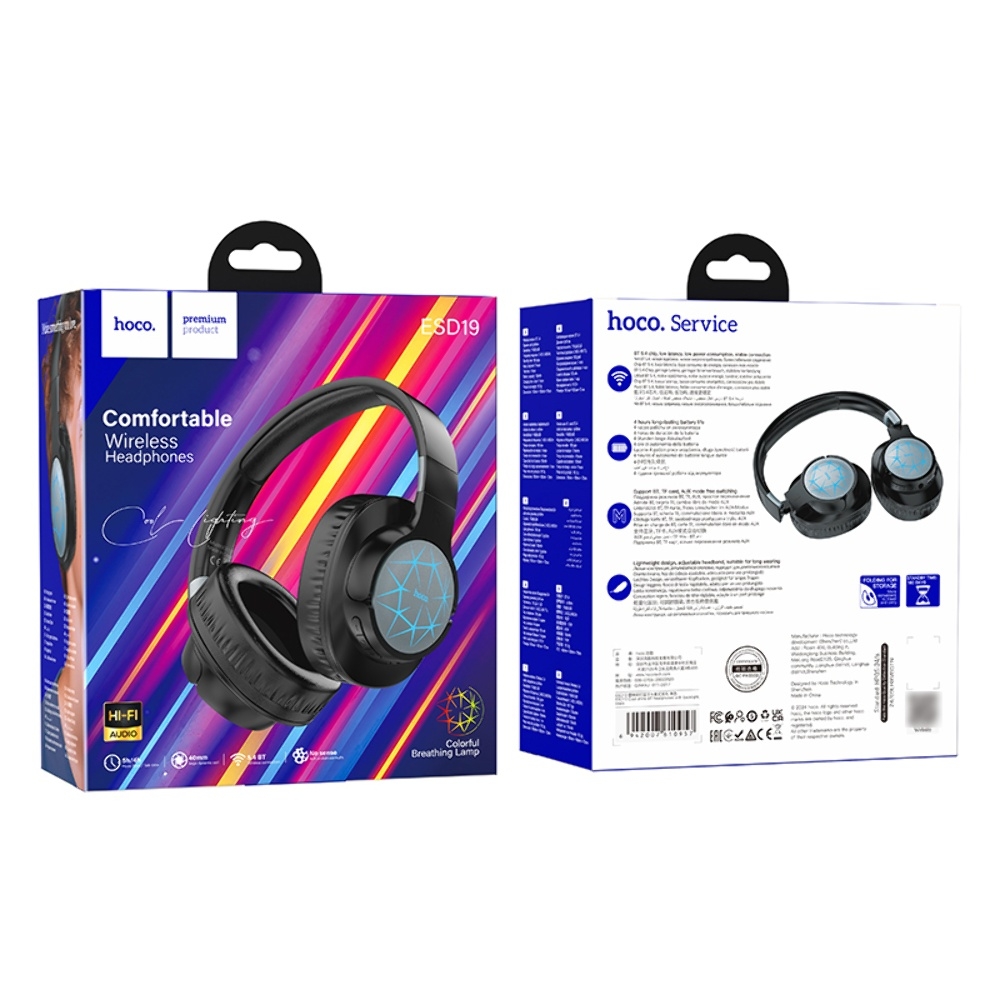 ������������ �������� Hoco ESD19 ��������� � LED ���������� black