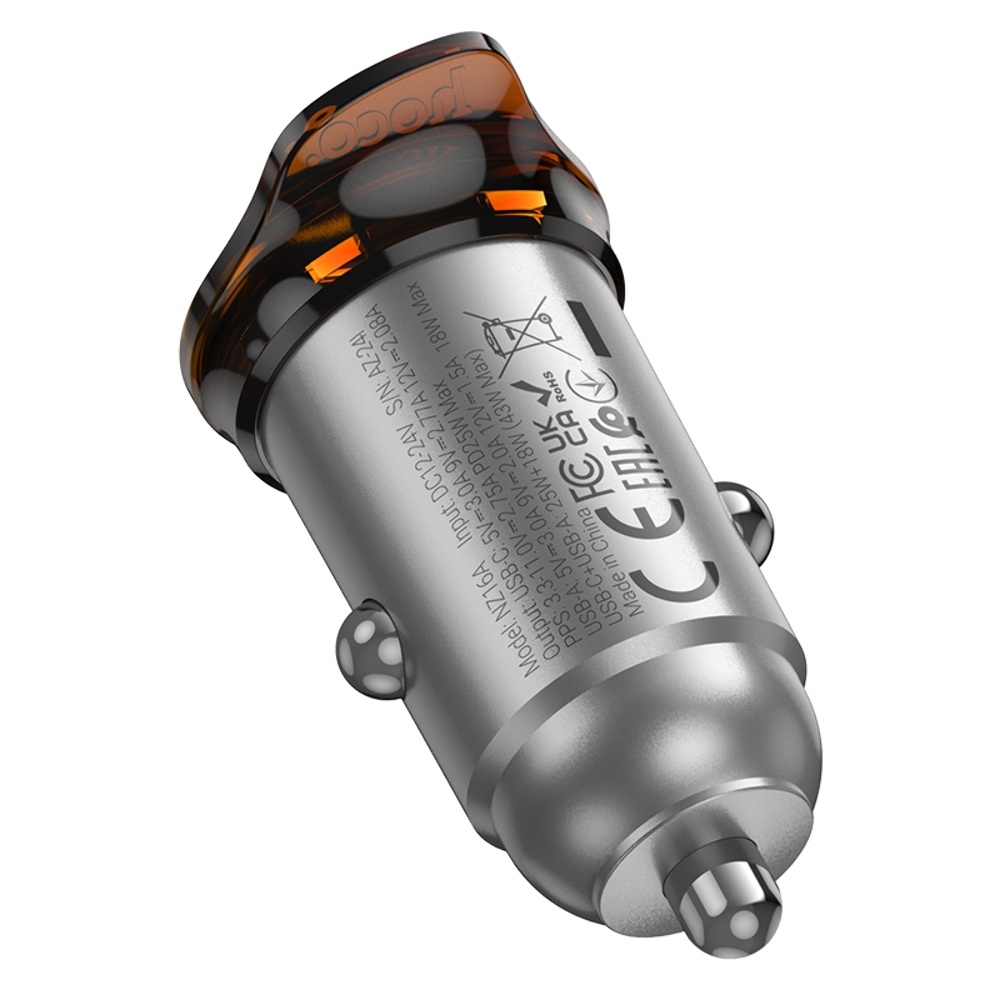 ������������� �������� ���������� Hoco NZ16A USB/ Type-C 43W PD QC 25W metal grey