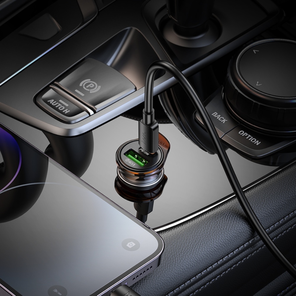 ������������� �������� ���������� Hoco NZ16A USB/ Type-C 43W PD QC 25W metal grey + ������ Type-C to Lightning