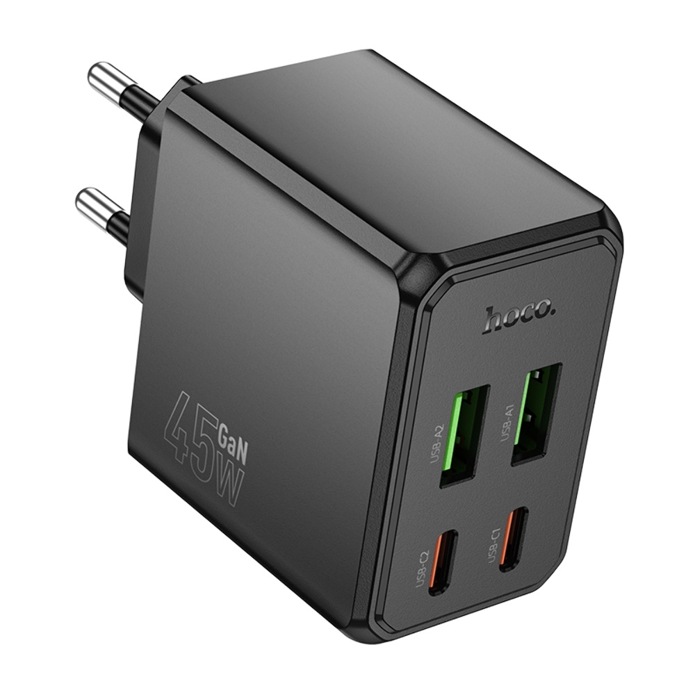 ������� �������� ���������� Hoco CS18A 2 USB/ 2 Type-C PD 45W black