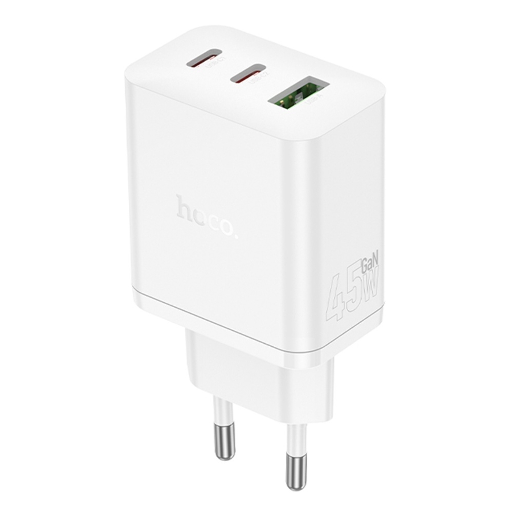 ������� �������� ���������� Hoco N50 USB/ 2 Type-C PD 45W white