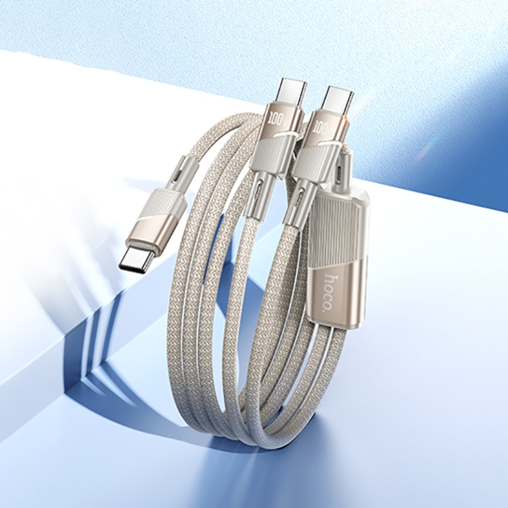 ������ Hoco U139 2�1 Type-C to Type-C/ Type-C PD 100W 1.2m gold