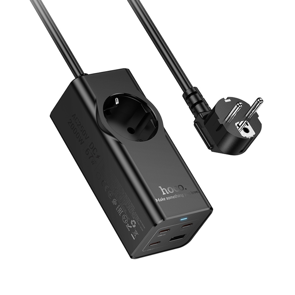 ������� �������� ���������� ���������� Hoco NS9 USB/ 3 Type-C PD 67W 1 ������� 2m black
