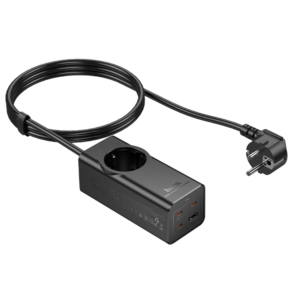 ������� �������� ���������� ���������� Hoco NS9 USB/ 3 Type-C PD 67W 1 ������� 2m black
