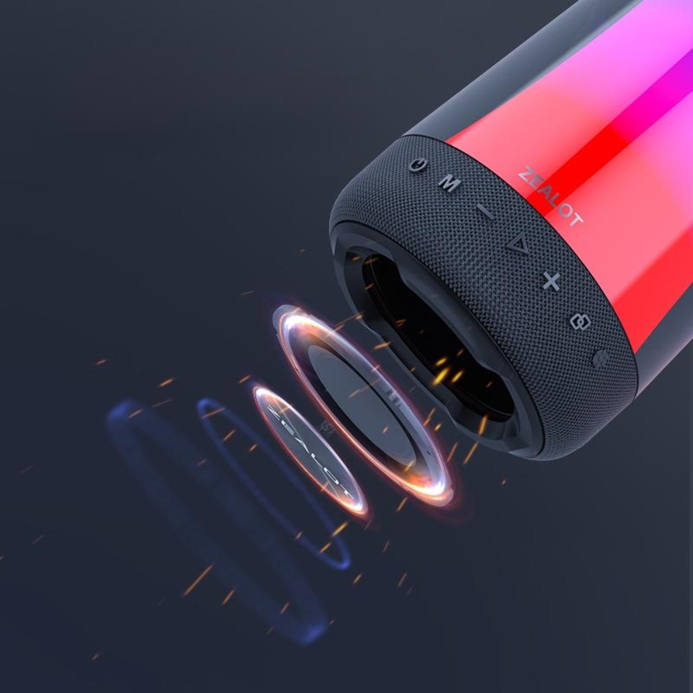 ����������� Bluetooth ������� ZEALOT S66 � LED ���������� Black