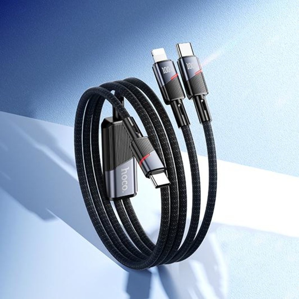 ������ Hoco U139 2�1 Type-C to Type-C/ Lightning 100W 1.2m black