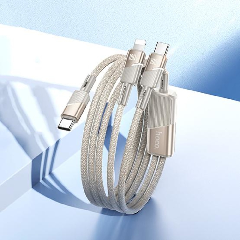 ������ Hoco U139 2�1 Type-C to Type-C/ Lightning 100W 1.2m gold