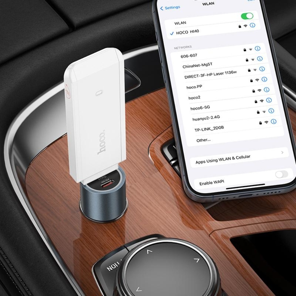 ����������� USB ����� Wi-Fi Hoco HI40 white