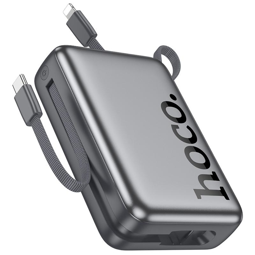 Power bank Hoco Q39 20000mAh 22.5W+PD 20W + ������ 2�1 Type-C/ Lightning metal grey
