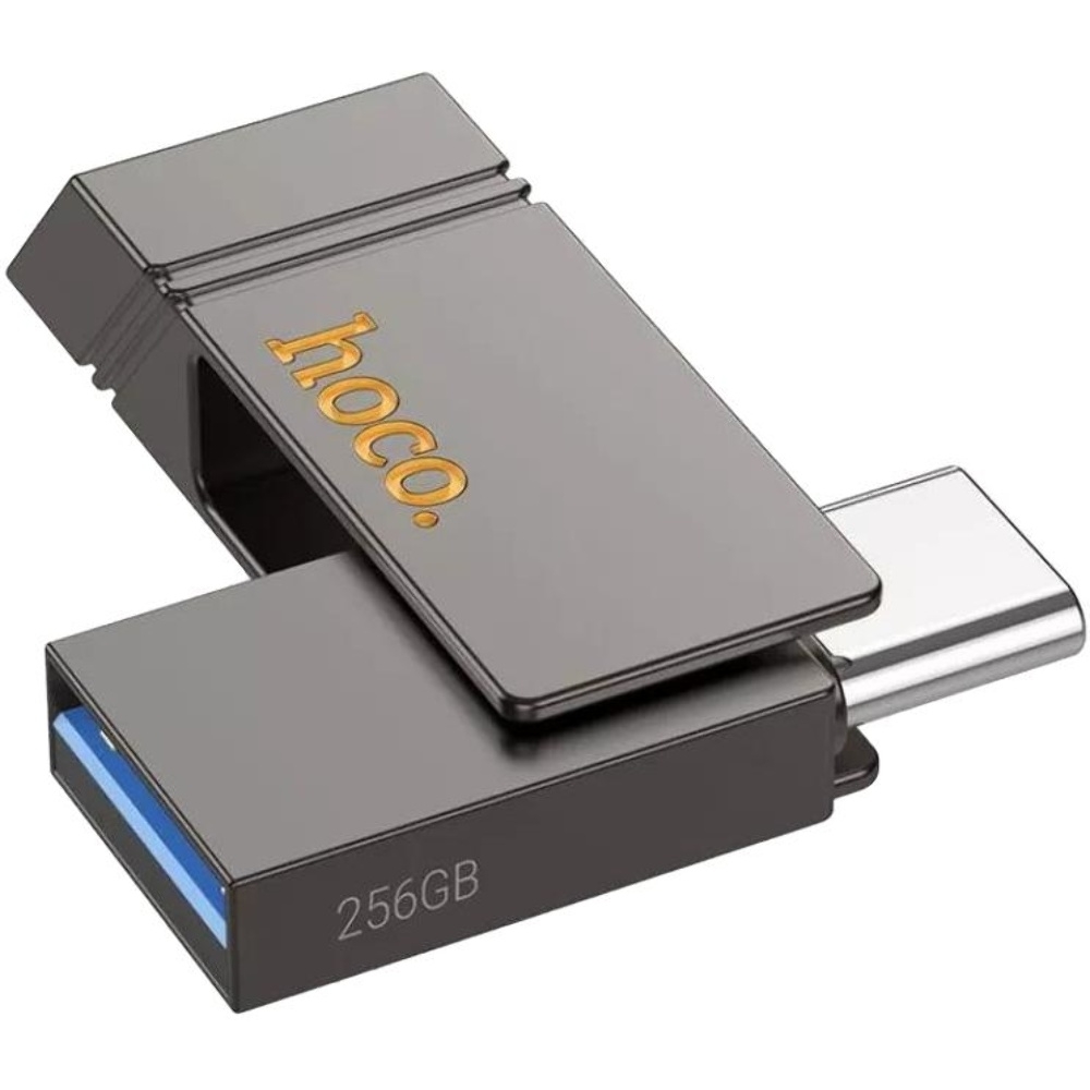 USB ���������� Hoco UD14 256GB Wise Type-C/ USB3.2 + mini flash drive metal gray