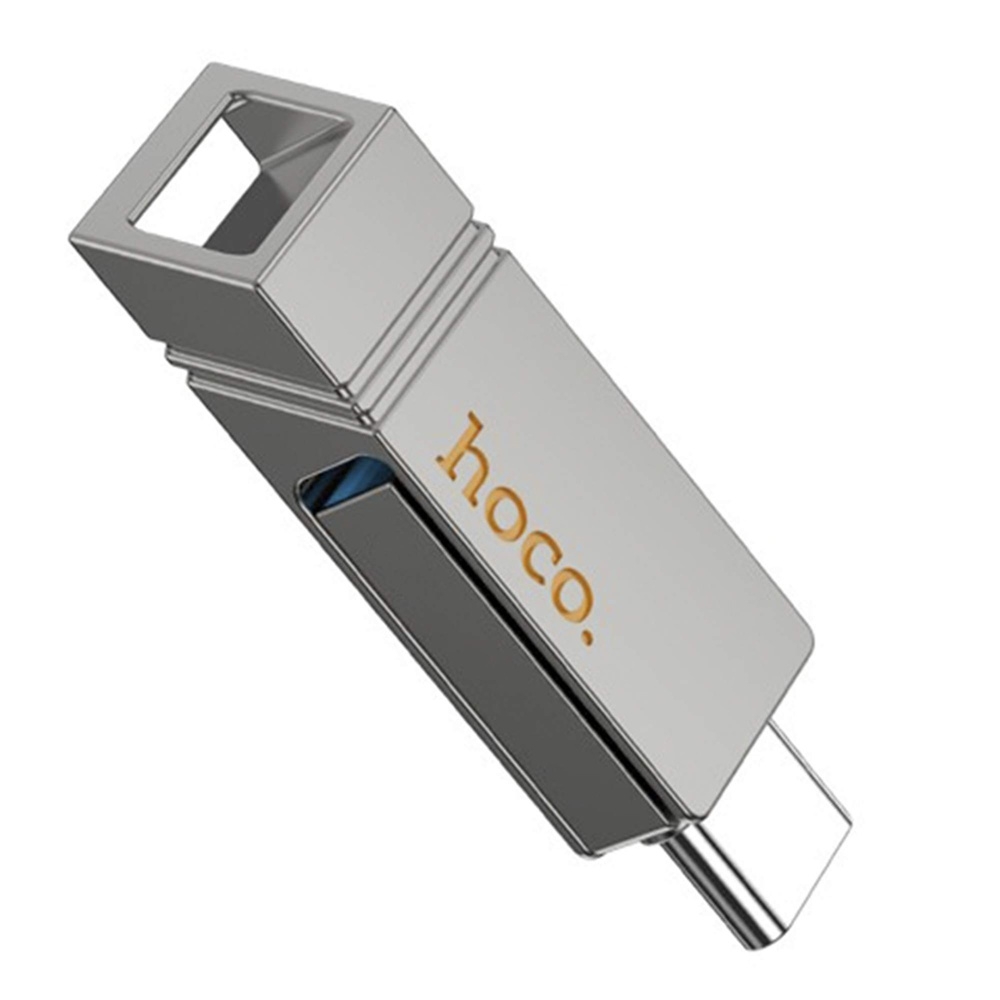 USB ���������� Hoco UD14 256GB Wise Type-C/ USB3.2 + mini flash drive metal gray