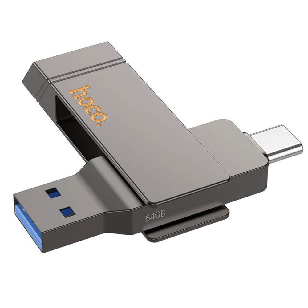 USB ���������� Hoco UD15 64GB Wise Type-C/ USB3.2 metal gray