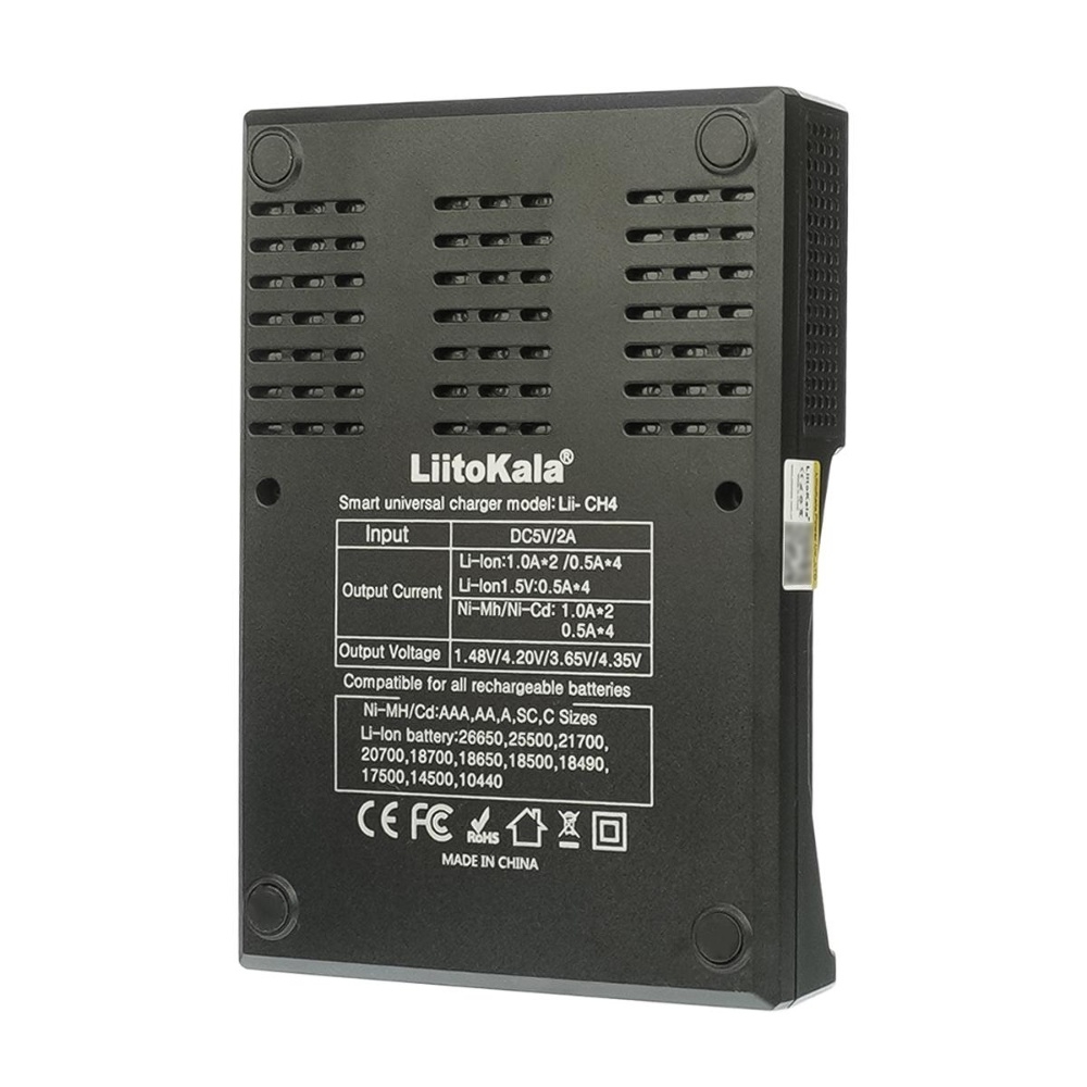 ������������� �������� ���������� LiitoKala Lii-CH4 ��� ������������� 18650/ ��/ ��� � ������, 4 �����