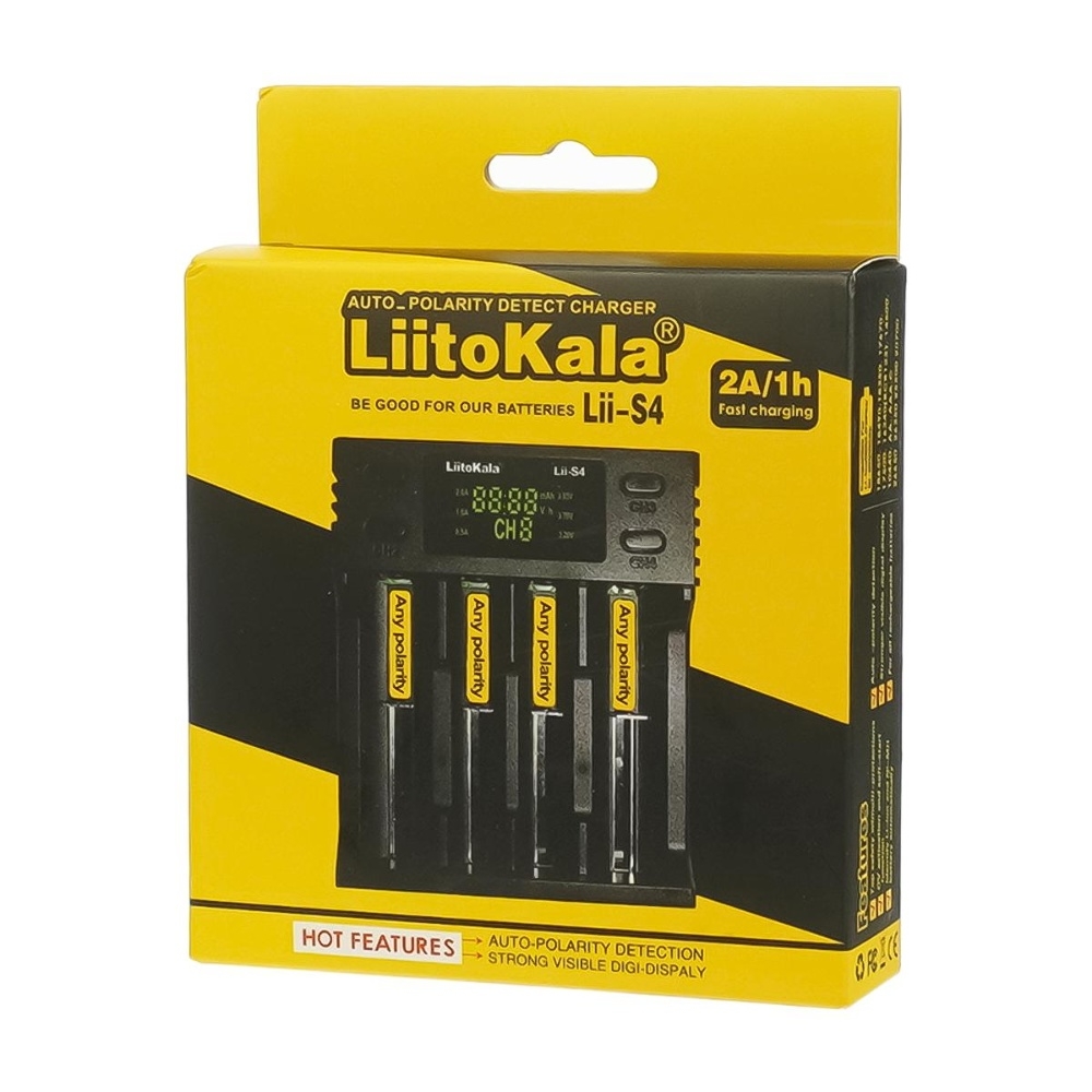 ������������� �������� ���������� LiitoKala Lii-S4 ��� ������������� 18650/ ��/ ��� � ������, 4 �����
