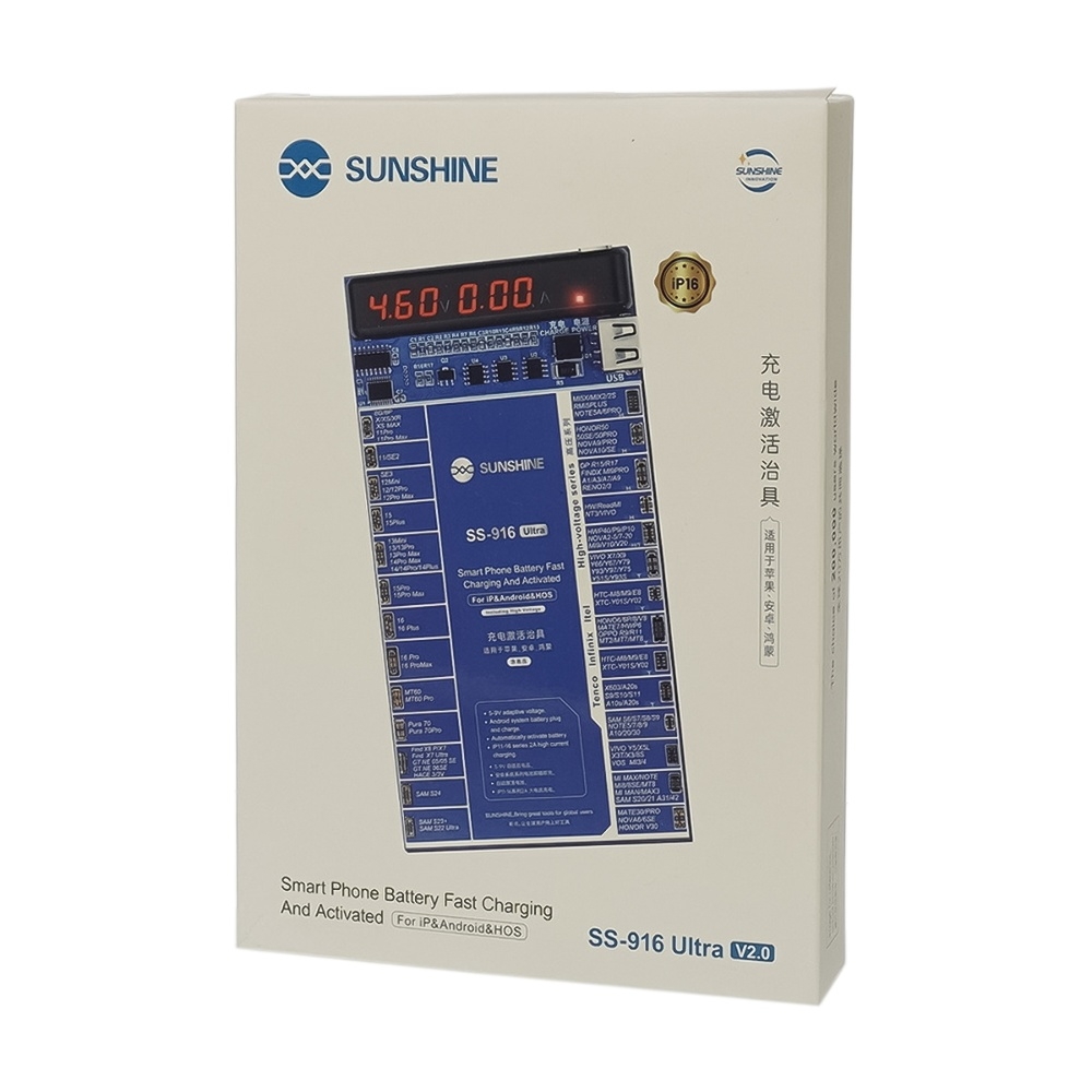 ����� ��������� � ������� ������������� Sunshine SS-916 Ultra ����. ���. (8G-16 PM, HUA, OPPO, VIVO, MI, HTC, SAM; ������ Type-C/ USB A/ �������� ��)