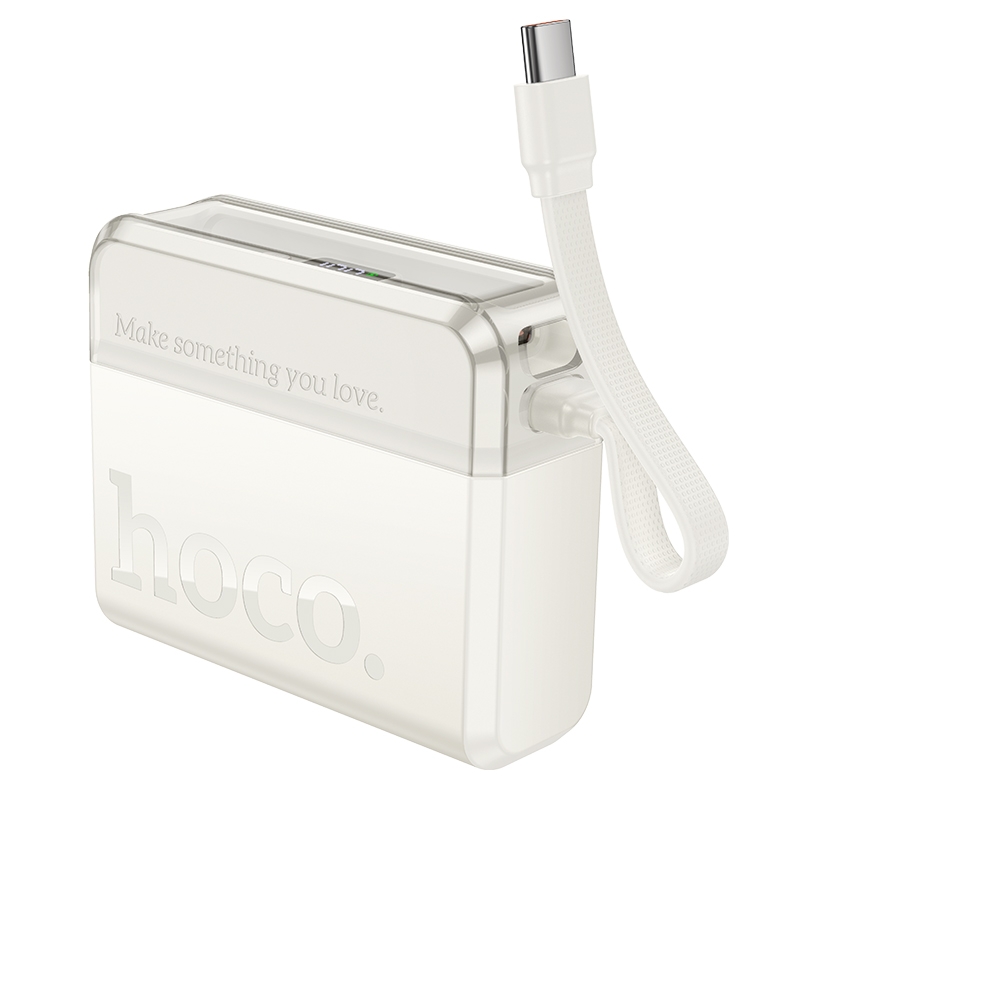Power bank Hoco Q38 10000mAh PD 20W white + ������ Type-C to Lightning