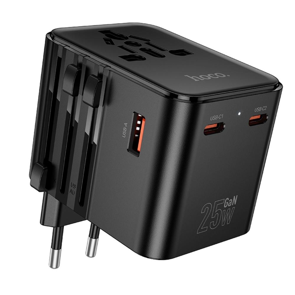 ������� �������� ���������� Hoco AC31 USB/ 2 Type-C PD 25W black