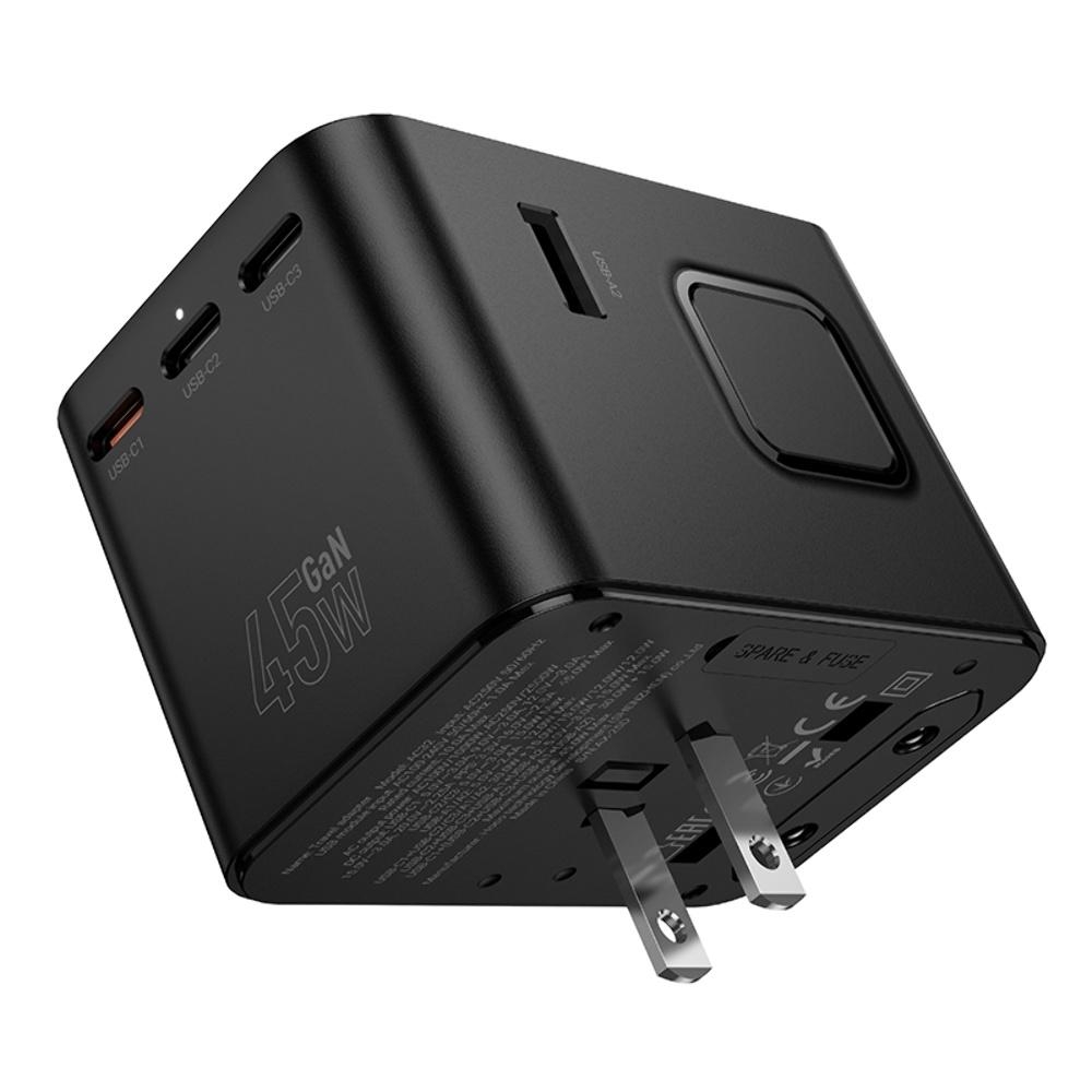 ������� �������� ���������� Hoco AC32 2 USB/ 3 Type-C PD 45W black