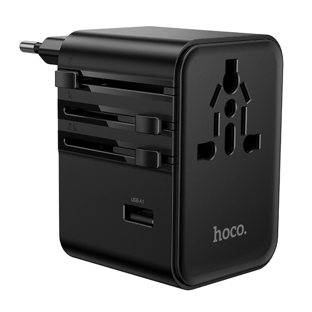 ������� �������� ���������� Hoco AC32 2 USB/ 3 Type-C PD 45W black