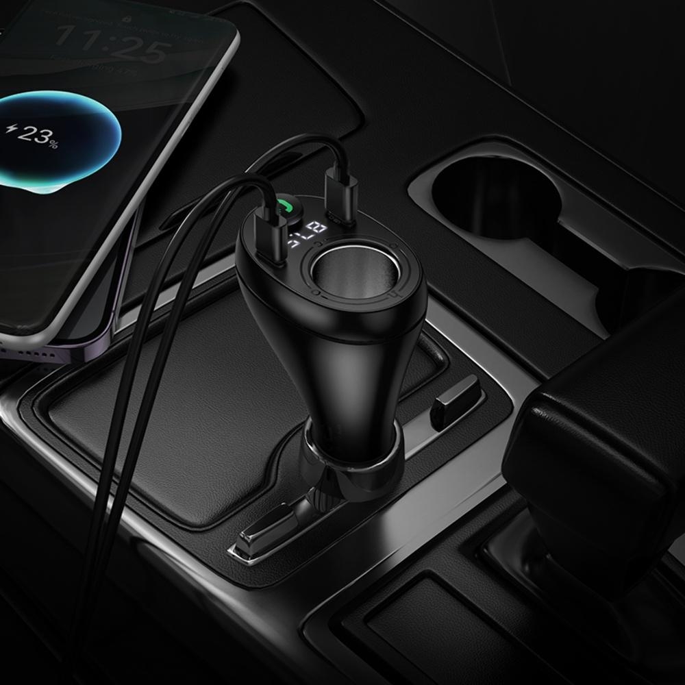 ������������� �������� ���������� Hoco E88 2 Type-C 35W c �������� � FM-����������� black