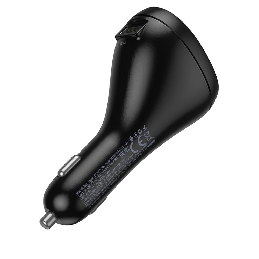 ������������� �������� ���������� Hoco Z61 USB/ 2 Type-C � ������ ������������� � �������� black