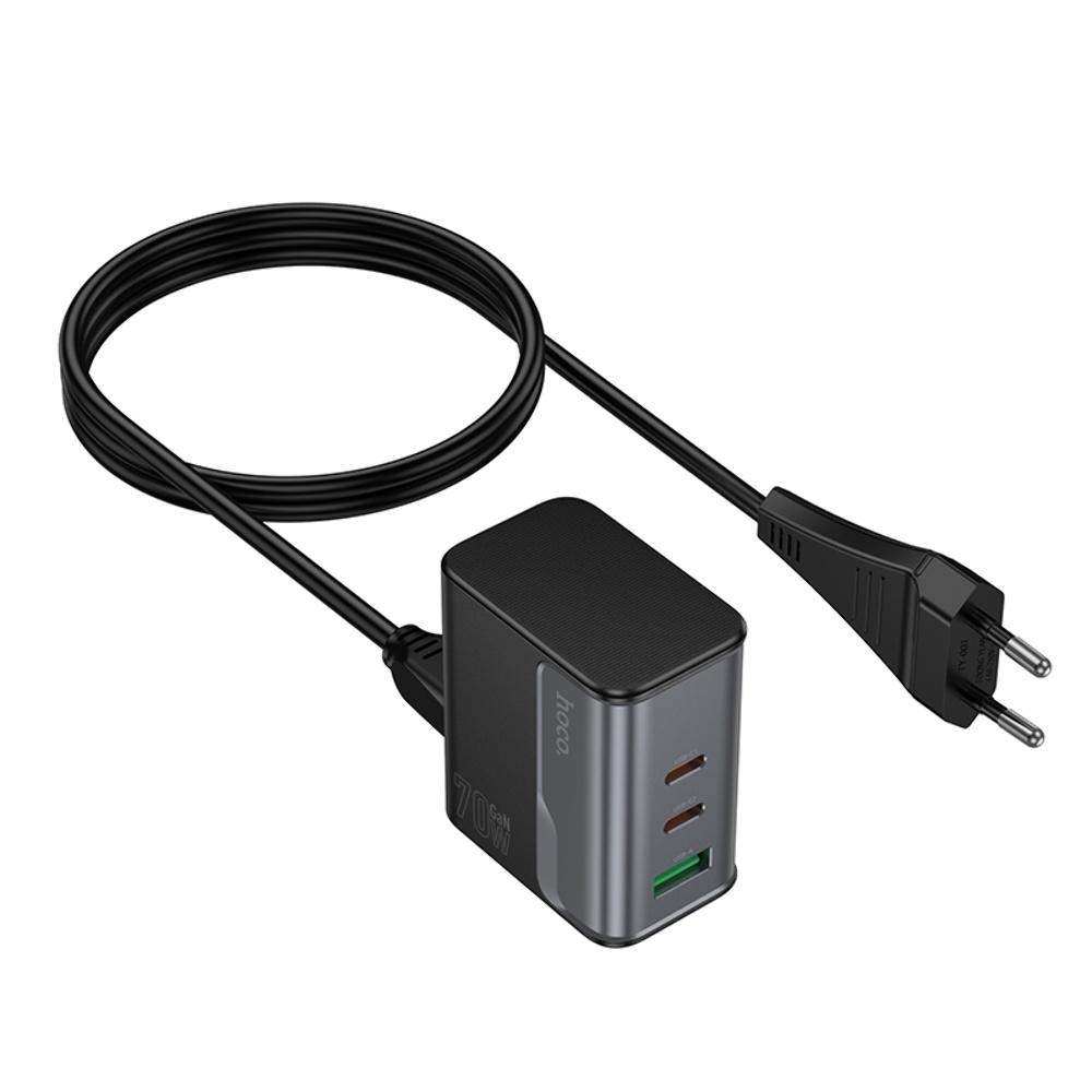 ������� �������� ���������� Hoco CS76A USB/ 2 Type-C PD 70W midnight black