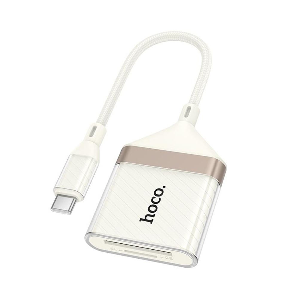 ������� ���������� Hoco UA40A 2-in-1 Type-C to TF/SD apricot