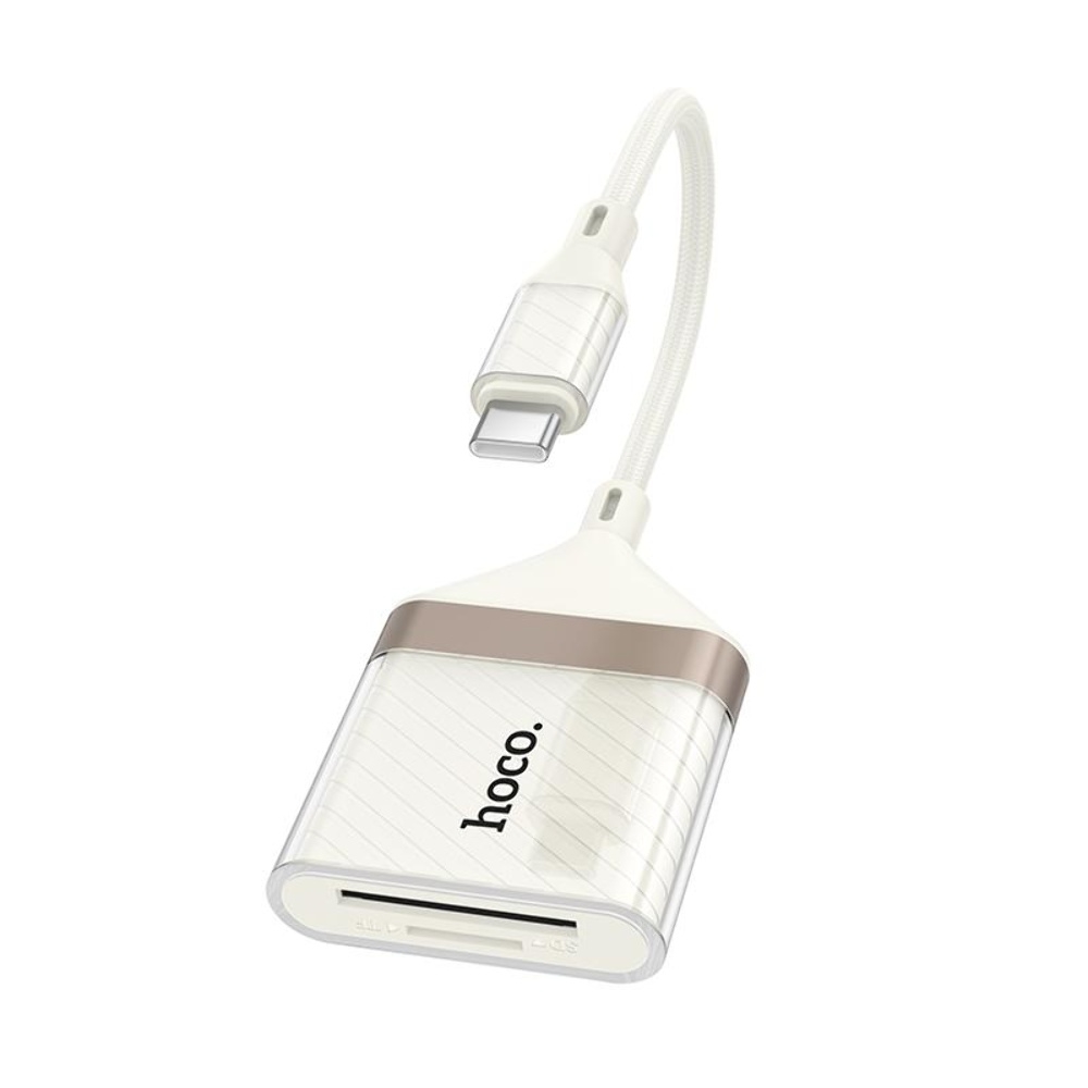 ������� ���������� Hoco UA40A 2-in-1 Type-C to TF/SD apricot
