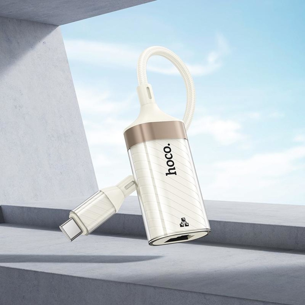 ������� ���������� Hoco UA41B Type-C to RJ-45 100 mbps apricot