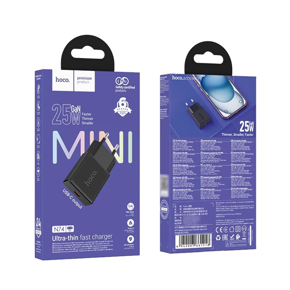 ������� �������� ���������� Hoco N74 Type-C PD 25W black