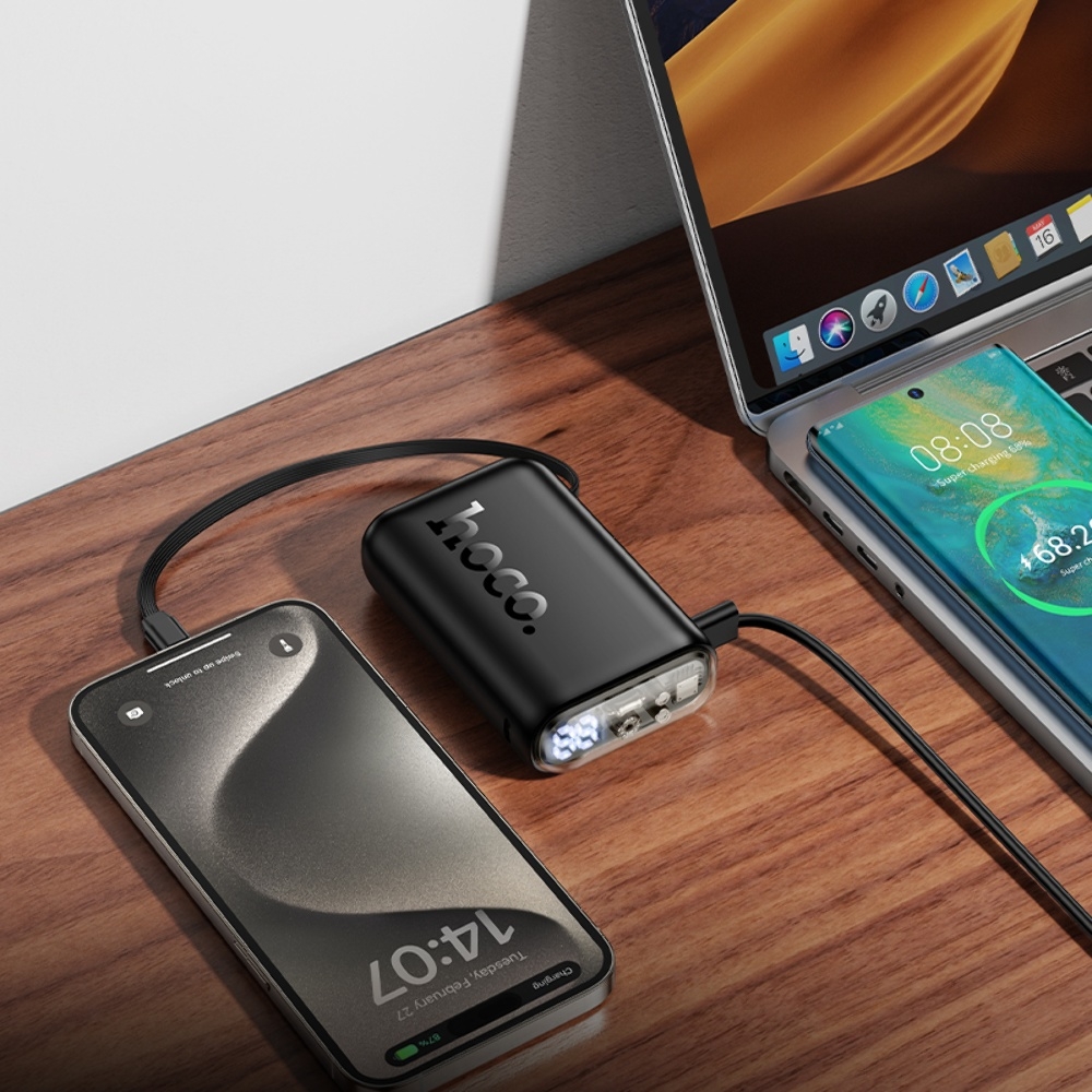 ����������� Bluetooth ������� Hoco HC36 � LED ���������� navy blue