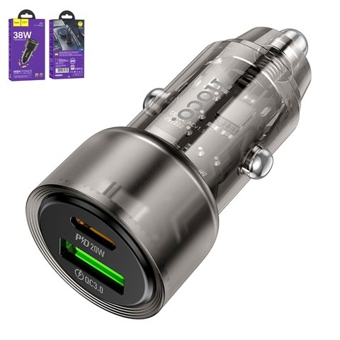 ������������� �������� ������� Hoco Z52, ������, Power Delivery (PD), 38 ��, 2 �����, 12-24 B, #6942007601740 | �������, �������� ����������