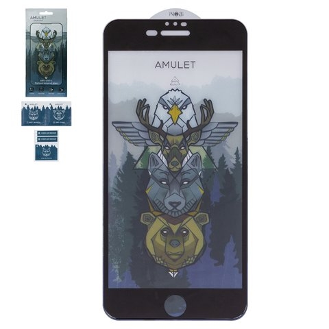 ������� ���� Amulet Apple iPhone 7 Plus, iPhone 8 Plus, iNobi, Full Glue, ���� �� ��� ��������, Anti-Static, ����� | ���������� �������� ������