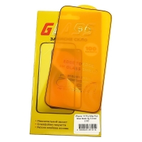 Захисне скло Apple iPhone 14 Pro Max, iPhone 15 Plus, чорне, 0.3 мм, 2.5D, iNobi, Full Glue, клей на усій поверхні, сумісне з чохлом | Закаленное защитное стекло