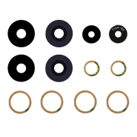 Стекло камеры Xiaomi Redmi Note 12 Pro Plus, комплект 3 шт., черное