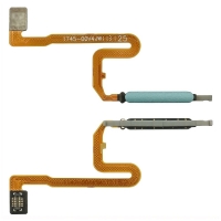 Шлейф Xiaomi Redmi Note 10 Pro, M2101K6G, M2101K6R, боковая клавиша, для сканера отпечатка пальца (Touch ID), синій, Original (PRC)