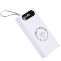 Корпус Multi-powerbank L16, под элементы 18650 до 16 шт, 22.5+15W, с беспроводной зарядкой и фонарём, білий